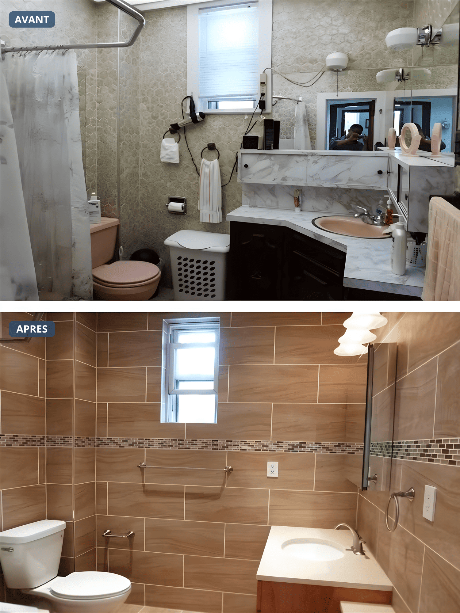 Avant/Après rénovation salle de bain